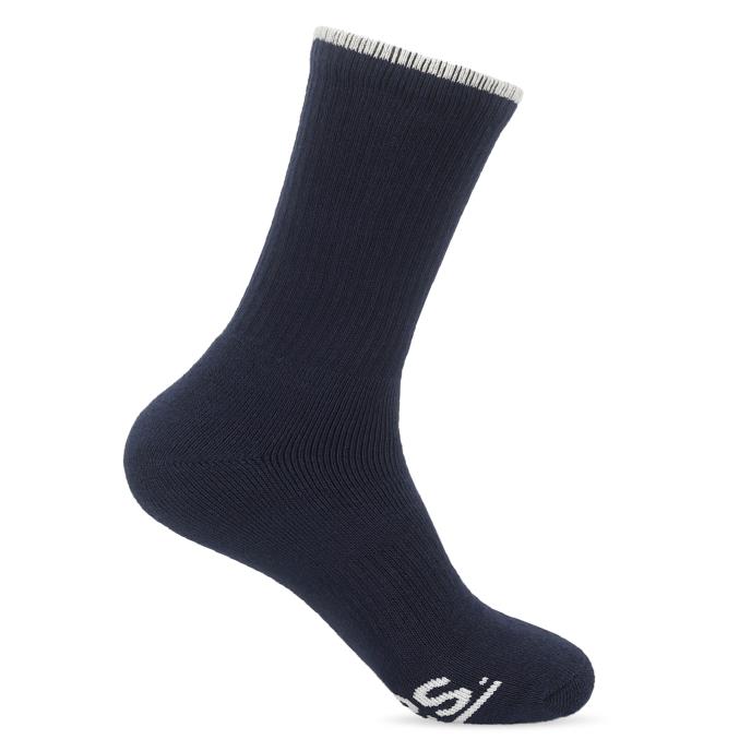 totes toasties® Mens Terry Sock With Arch Support (Twin Pack) Grey / Navy Mix Extra Image 3